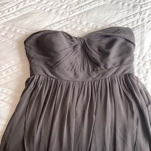 Gray Bridesmaid Dress -Mini